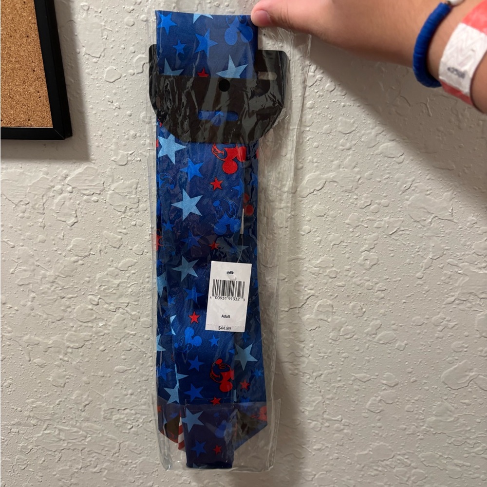 Disney Blue Tie with Stars and Mickey Design